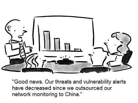 Outsourcing your security to China could be a big problem.